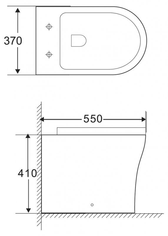 Унитаз приставной безободковый BelBagno BB1224CBR-P