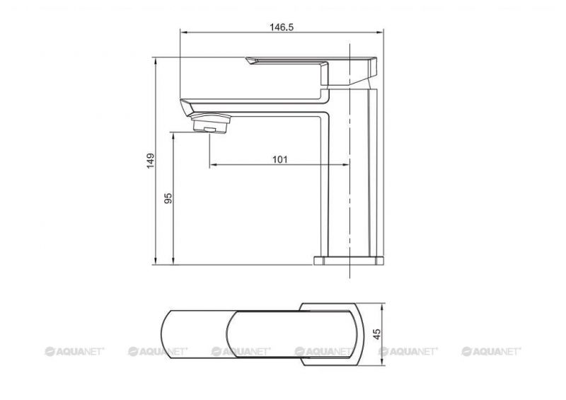 Смеситель для раковины Aquanet Cinetic AF120-10С 00216752