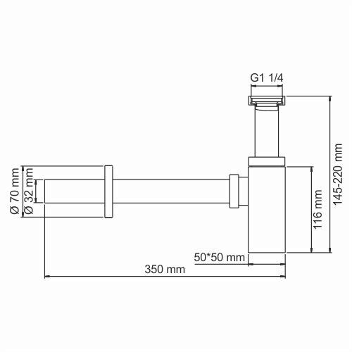 Сифон для раковины WasserKRAFT A169