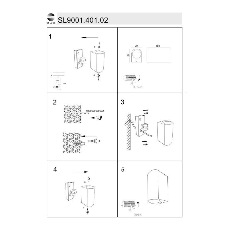 Светильник уличный настенный ST Luce Borgo SL9001.401.02