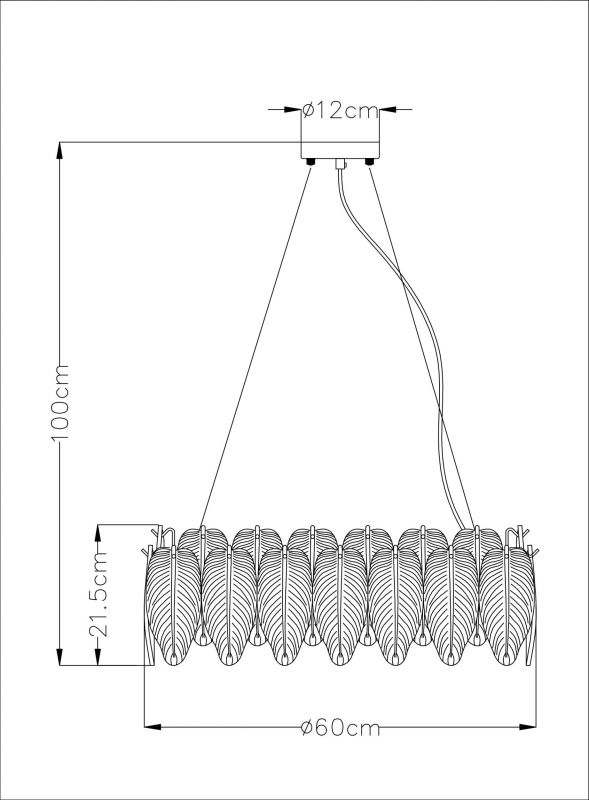 Подвесная люстра Arte Lamp EVIE A4052SP-8SG