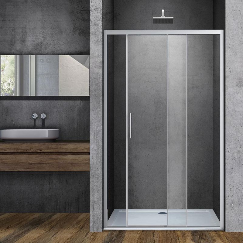 Душевая дверь в нишу Vincea Soft VDS-3SO160CL, 90х160 см, профиль хром, стекло прозрачное фото 1