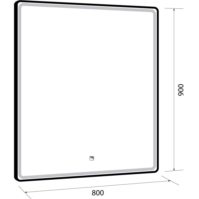 Зеркало LED-подсветкаDreja POINT 99.9029 80x90 см