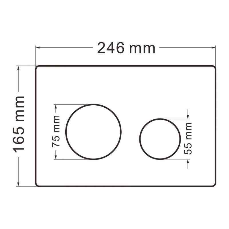 Кнопка смыва ABBER AC0121MB, черная матовая, механическая фото 2