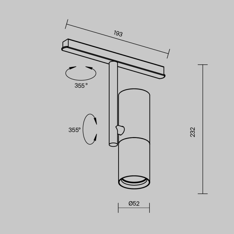 Трековый светильник Maytoni Elti  TR005-4-12W-DS-B