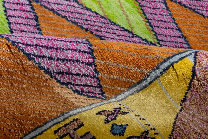 Индийский ковер из шерсти, бамбукового шёлка и хлопка Carpet «UNSTRING» LES5094-PBLU-LSMIST 240 x 300 см фото 10