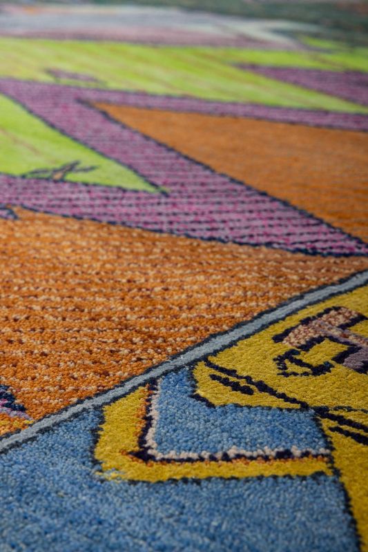 Индийский ковер из шерсти, бамбукового шёлка и хлопка Carpet «UNSTRING» LES5094-PBLU-LSMIST 240 x 300 см фото 12