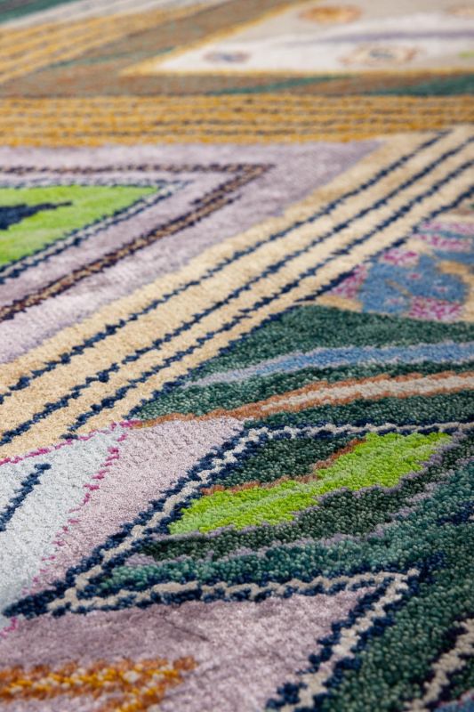 Индийский ковер из шерсти, бамбукового шёлка и хлопка Carpet «UNSTRING» LES5094-PBLU-LSMIST 240 x 300 см фото 13