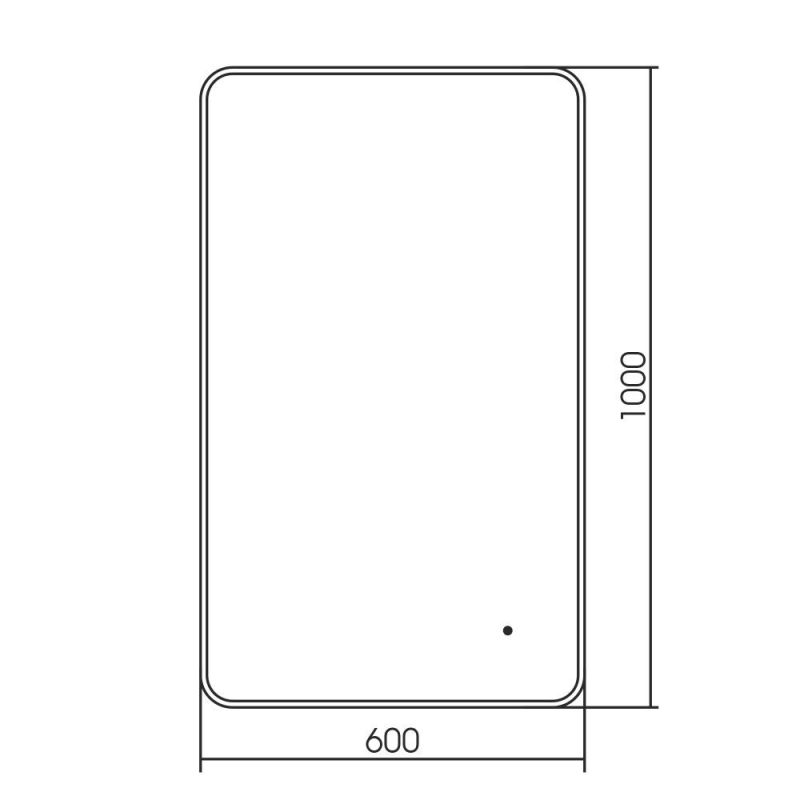 Зеркало ABBER See AG6112SCG, 60х100 см, с подсветкой