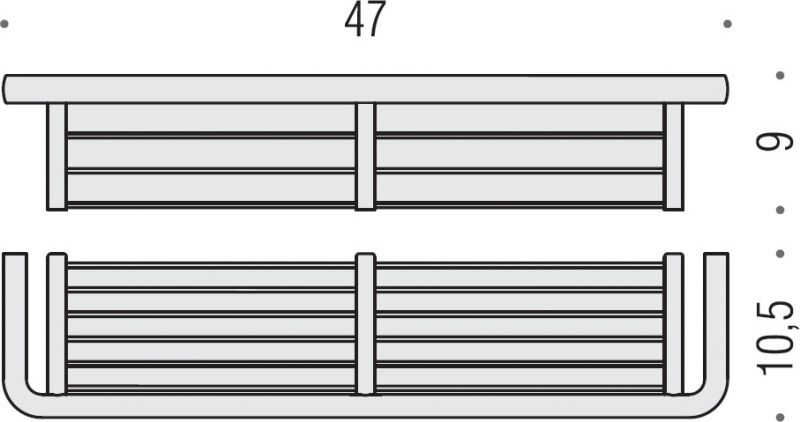 Полка colombo design lulu b6233 хром