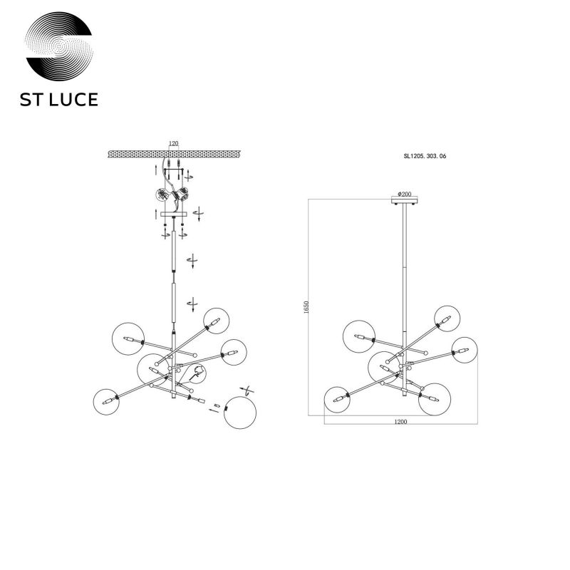 Светильник потолочный ST Luce SANDRO SL1205.303.06