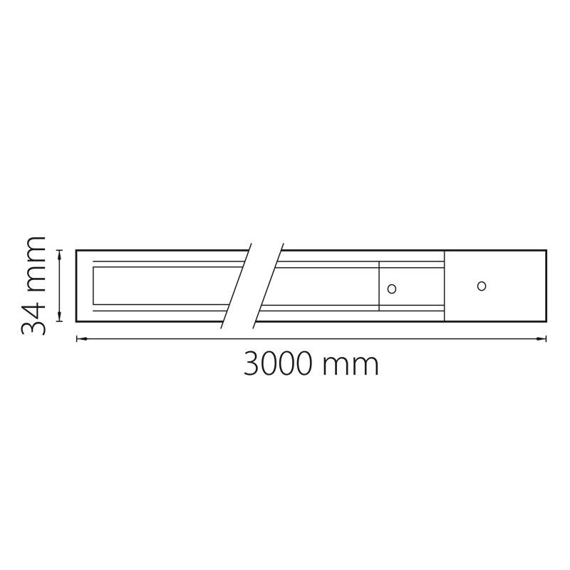 Трек двухконтактный однофазный Lightstar Barra 502038 фото 3