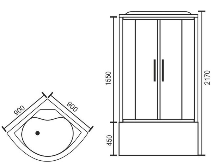 Душевая кабина Royal Bath BK RB90BK1-T 90x90 фото 4