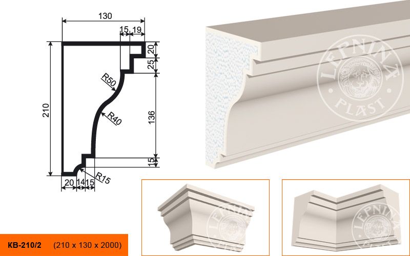 Карниз Lepninaplast КВ-210/2 фото 1