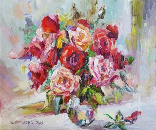 Картина "Букет роз" Ирина Круглова