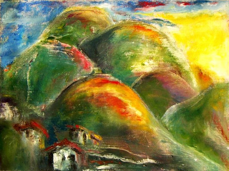 Картина "Зеленые холмы" Григорий Жадько