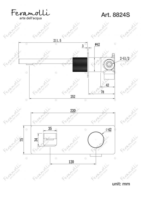 Смеситель для раковины Feramolli NS8824S черный