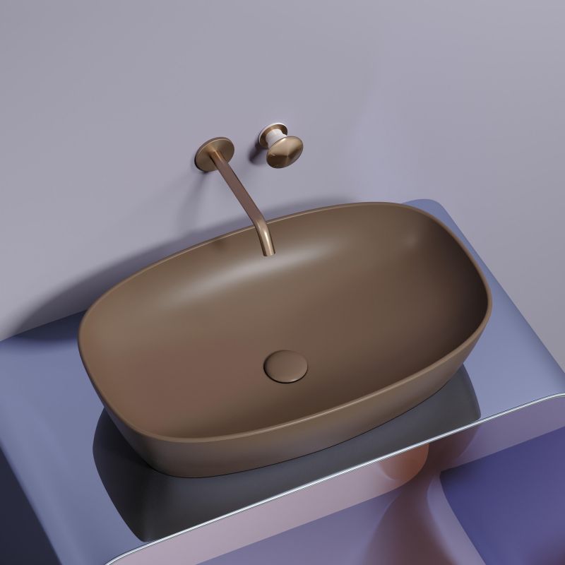 Раковина-чаша Ceramica Nova CN6049MDB 60 см, темно-коричневый фото 5