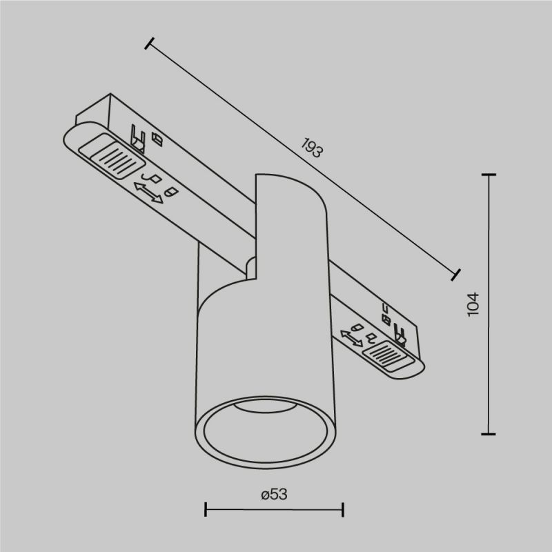 Трековый светильник Maytoni Alfa  TR122-4-7W-DS-BS