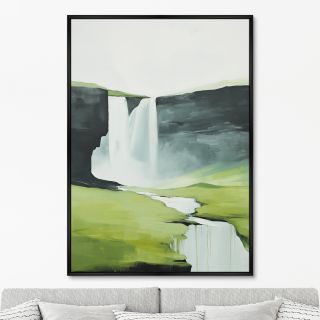 Репродукция картины ArtNoMore на холсте Landscape collection, Milky rivers, No 2, 2024г.