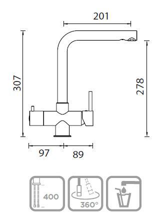 Смеситель для кухни Schock  Wellus Cristadur 710556