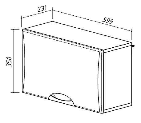 Навесной шкаф горизонтальный в ванную