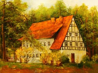 Картина "Живописный дом" Леднев Александр