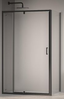 Душевой уголок RGW PA-078B (RGW PA-008B + Z-050-2B) 110x70 см, профиль черный, стекло прозрачное