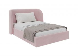 Кровать двуспальная Ellipsefurniture Classic 140 см (розовый, велюр) СF010212140501