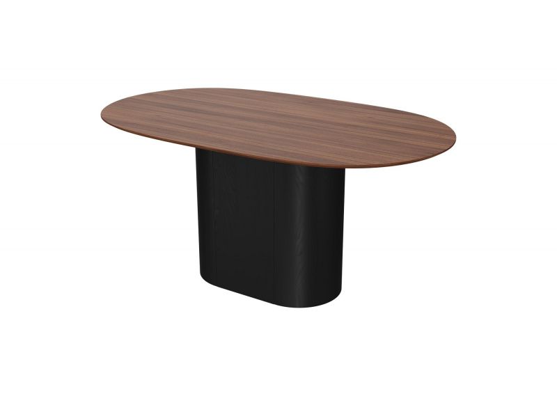 Стол обеденный Ellipsefurniture Type овальный 160*95 см (орех/черный) TY010209250601 фото 2