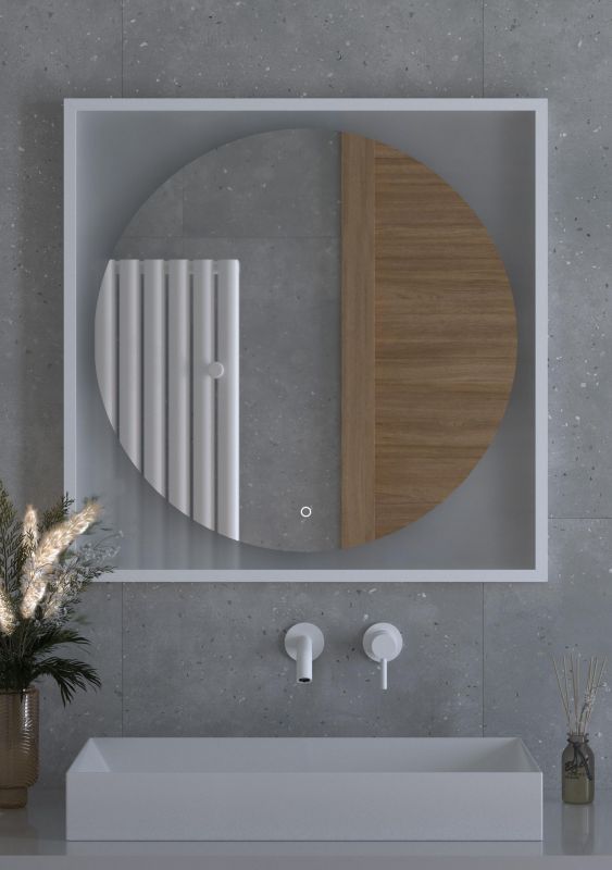 Зеркало для ванной DEFESTO ECLIPSE DF 2238S с LED-подсветкой и сенсорным выключателем Ø80см фото 4