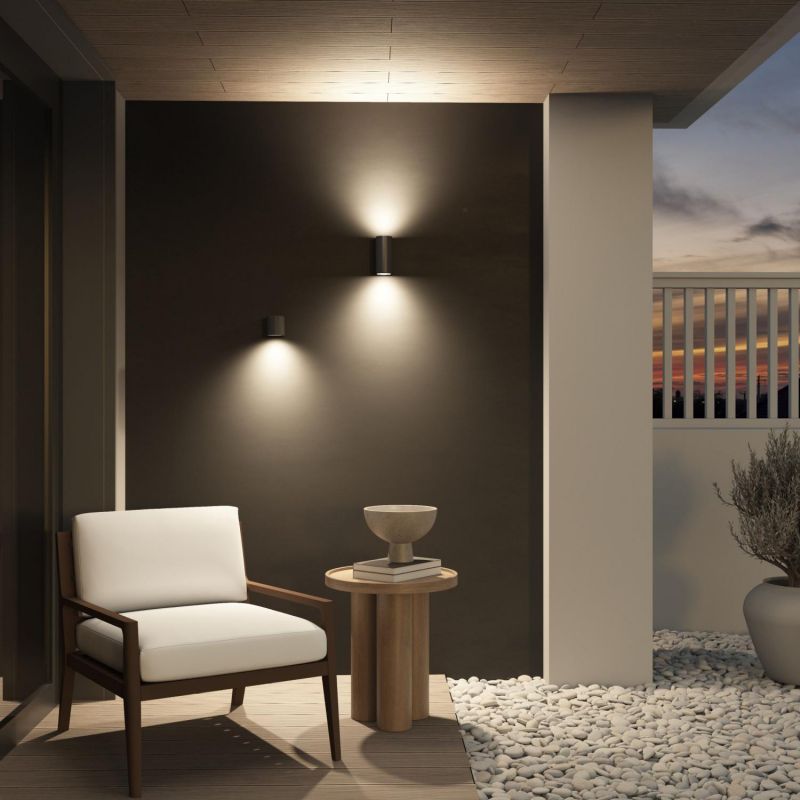 Настенный уличный светильник Denkirs NARVIK, IP44, 2хGU10 LED, до 15 Вт, черный, алюминий DK9791-BK фото 6