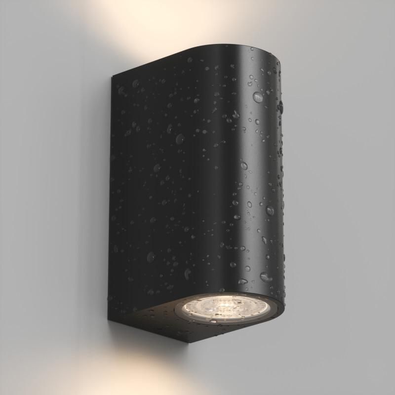 Настенный уличный светильник Denkirs NARVIK, IP44, 2хGU10 LED, до 15 Вт, черный, алюминий DK9791-BK фото 3