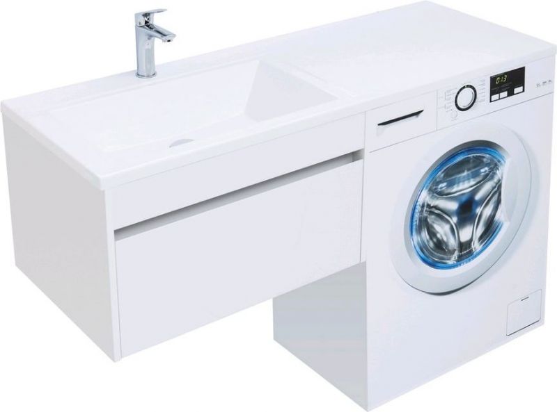 Тумба с раковиной Aquanet Токио 130 L белый 00239217 фото 16