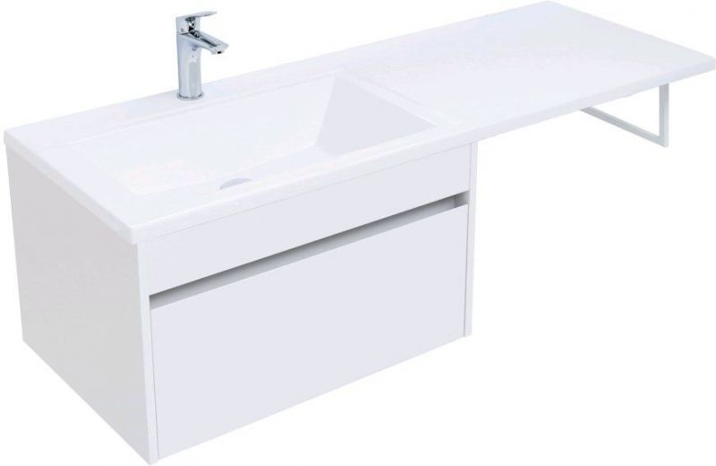 Тумба с раковиной Aquanet Токио 130 L белый 00239217 фото 18