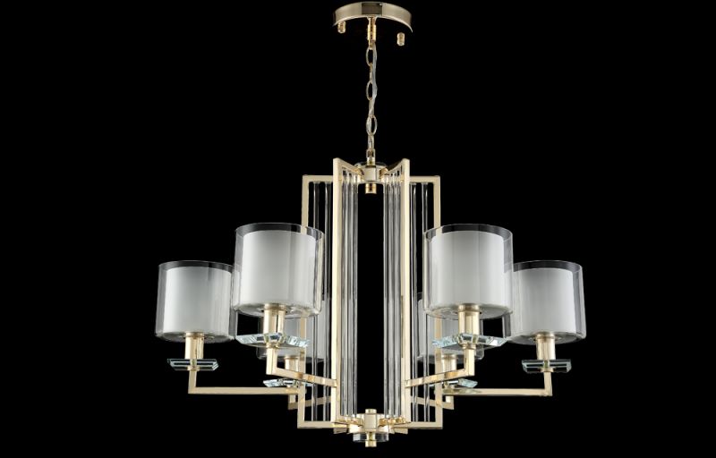 Люстра Crystal Lux NICOLAS 60W E14 NICOLAS SP-PL6 GOLD/WHITE фото 3