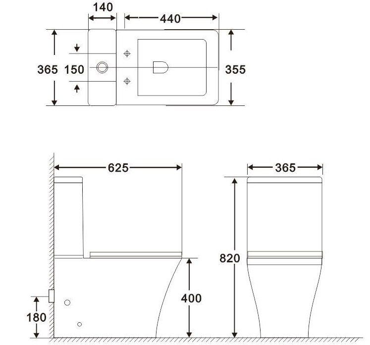 Чаша унитаза безободкового  BELBAGNO MARMI BB052CPR