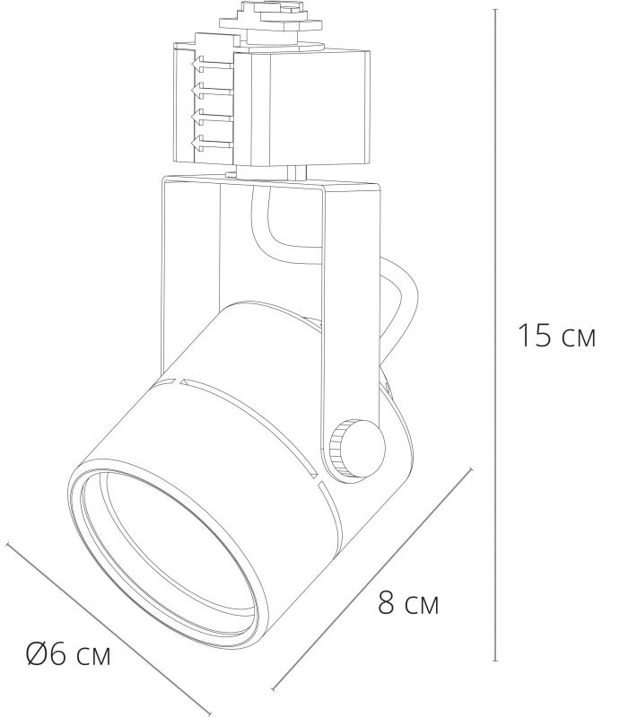 Трековый светильник Arte Lamp MIZAR A1311PL-1BK фото 4