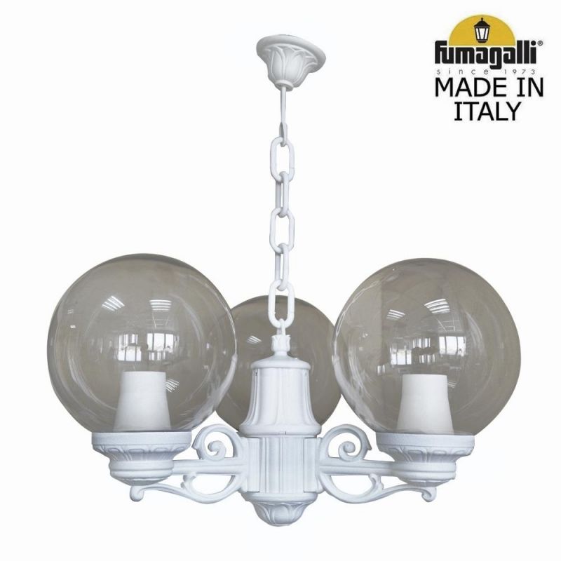 Подвесной уличный светильник  Fumagalli GLOBE 250 белый, дымчатый G25.120.S30.WZF1R фото 5