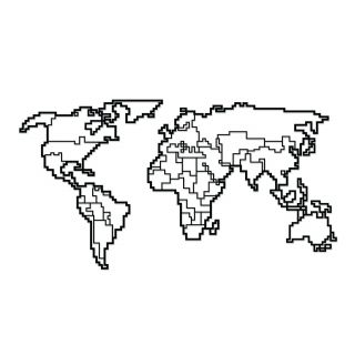 Панно WALL ART NO:41 WORLD MAP Leve LEV00991