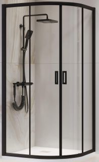 Душевой уголок RGW Passage PA-52B 03085299-14 90х90 см, профиль черный, стекло прозрачное