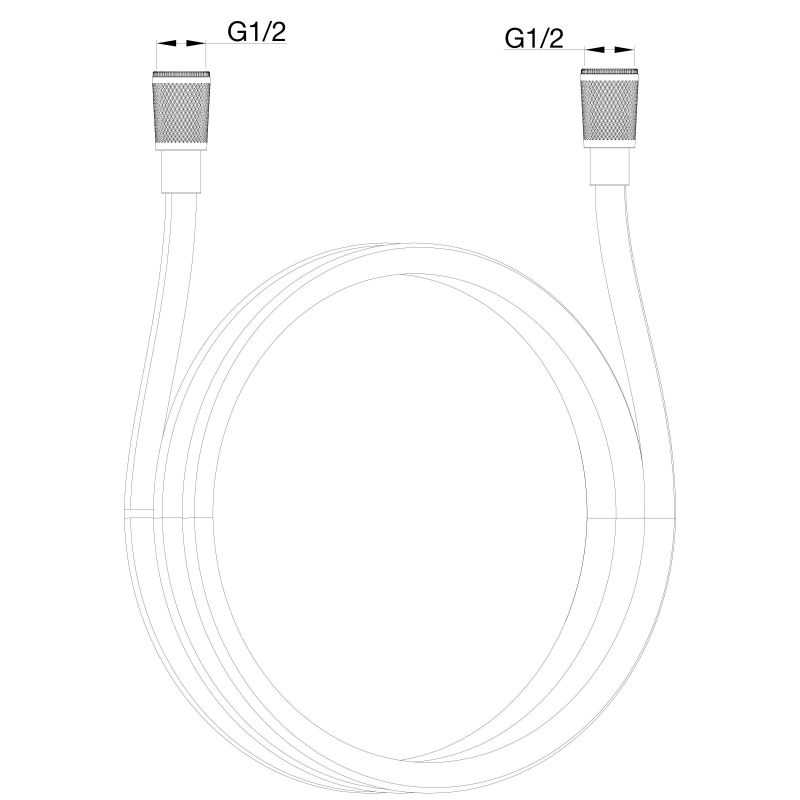 Шланг для душа WONZON & WOGHAND WW-RG01-1000-MW, 100см, Белый матовый фото 2