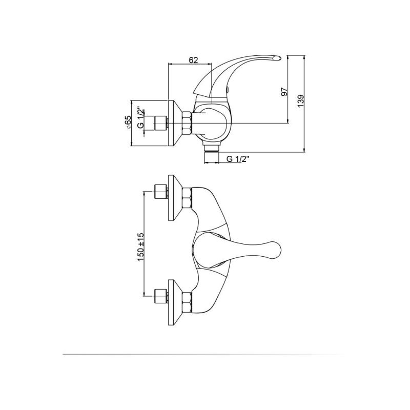 Смеситель для душа Paini Fiori F2CR511LMKM