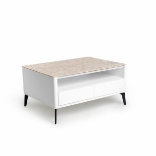 Журнальный стол белоснежный soft touch Elements S4-4L10