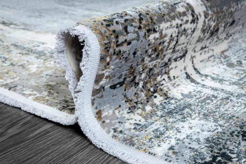 Турецкий ковер из эвкалиптового шёлка и акрила Carpet «ASPENDOS» M175A-C-DGRY-DGRY(Oval) 200 x 290 см фото 7