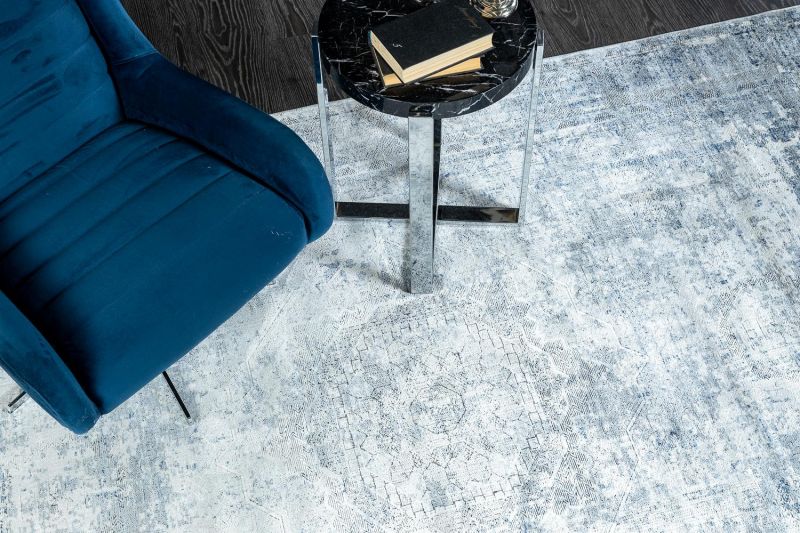 Турецкий ковер из шёлка и эвкалиптового шёлка Carpet «SALVATORE APARTMENT» CN61A-CRE-BLUN 80 x 150 см фото 8