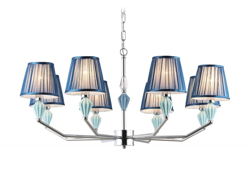 Подвесная люстра с абажуром и декором из керамики Ambrella LH 40W E14 LH75063 фото 1