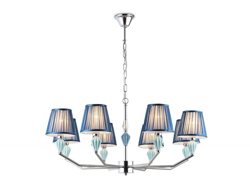 Подвесная люстра с абажуром и декором из керамики Ambrella LH 40W E14 LH75063 фото 2