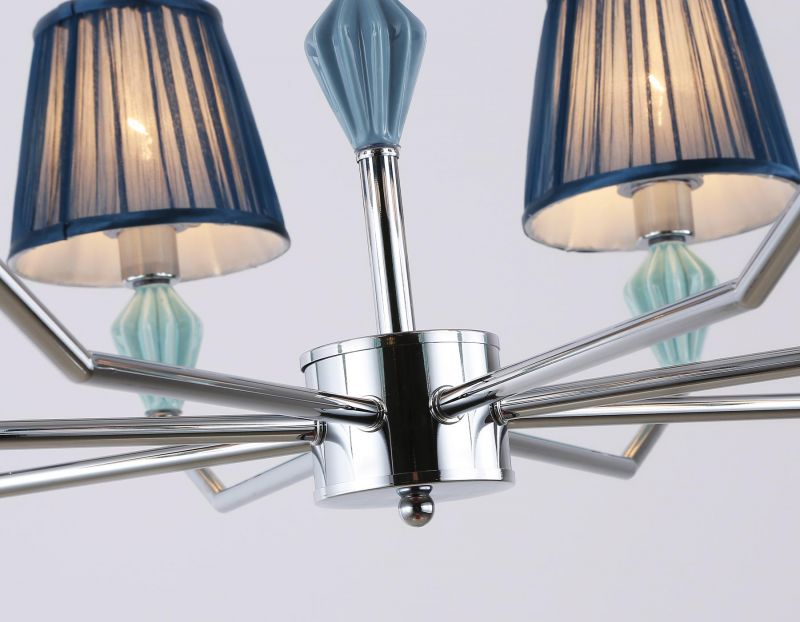 Подвесная люстра с абажуром и декором из керамики Ambrella LH 40W E14 LH75063 фото 6