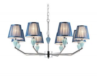 Подвесная люстра с абажуром и декором из керамики Ambrella LH 40W E14 LH75063